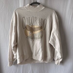 American Eagle Mockneck Colorado Graphic Sweatshirt